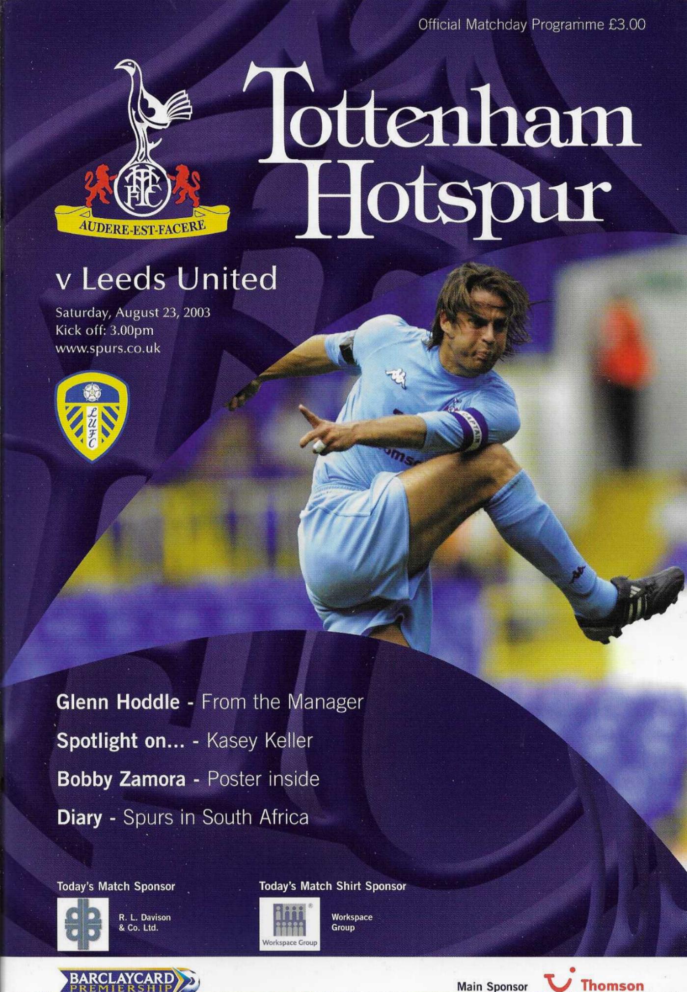 TOTTENHAM HOTSPUR v LEEDS UNITED 2003/04